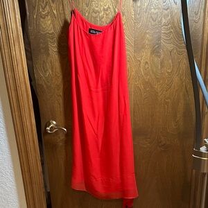 Ellen Tracy Vibrant Red Silk Top